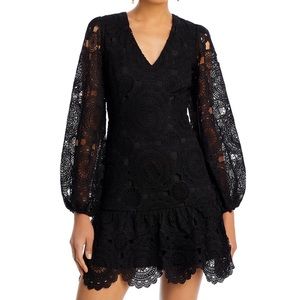 AQUA Black Lace Dress -  Cocktail Dress - Party Dress - Holiday Party Dress